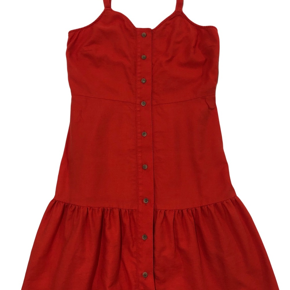 Loft Sleeveless Spaghetti Strap Button Down Summer Dress